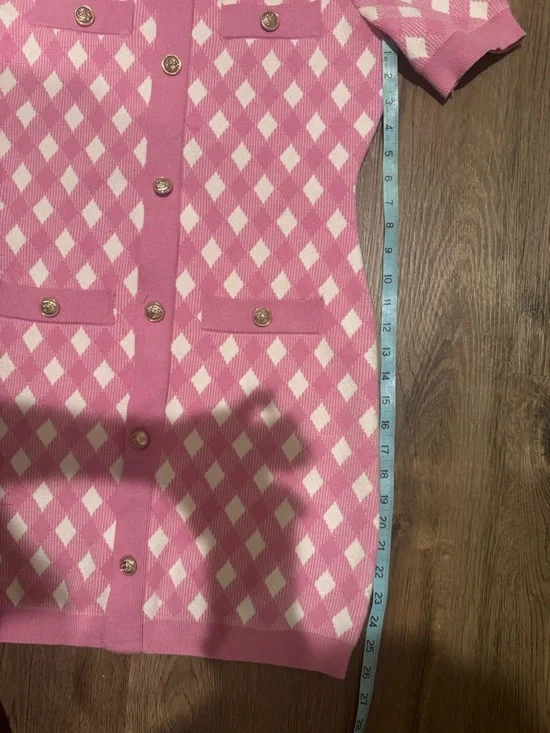 Endless Rose Pink Diamond Knit Sweater Dress - Picture 6 of 8